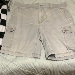 Men's Beige Cargo Shorts